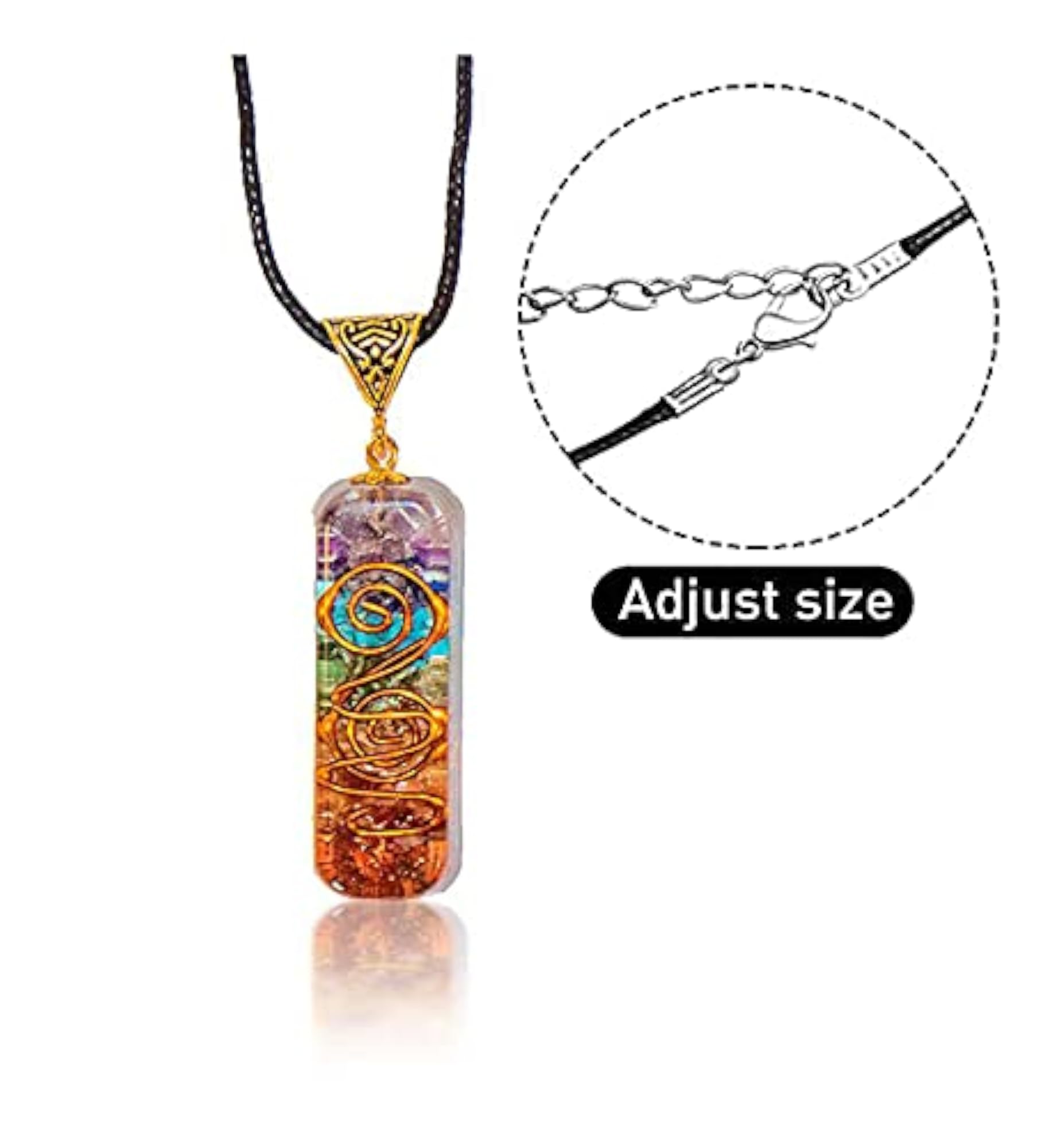 Seven Chakra Tree of Life Orgone Pendant Necklace